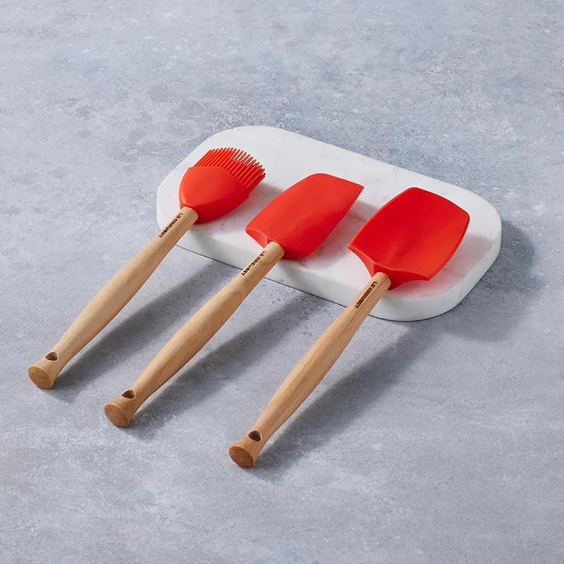 Silicone Utensil Tools, Set of 3, Cerise