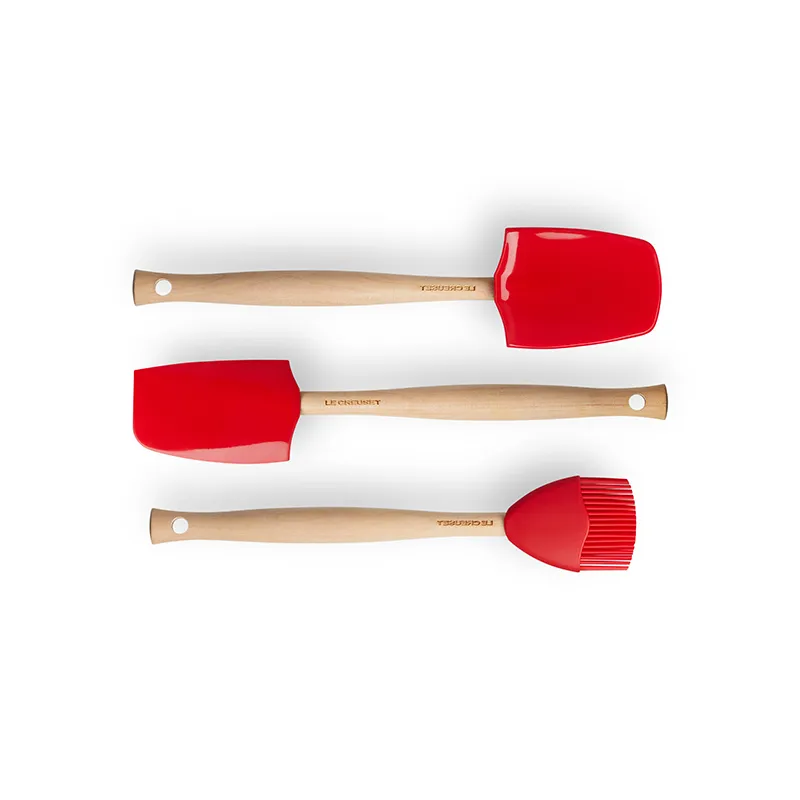 Silicone Utensil Tools, Set of 3, Cerise