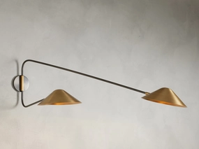 Simms Long Arm Double Sconce Sconces & Wall Lighting,wall sconce lighting