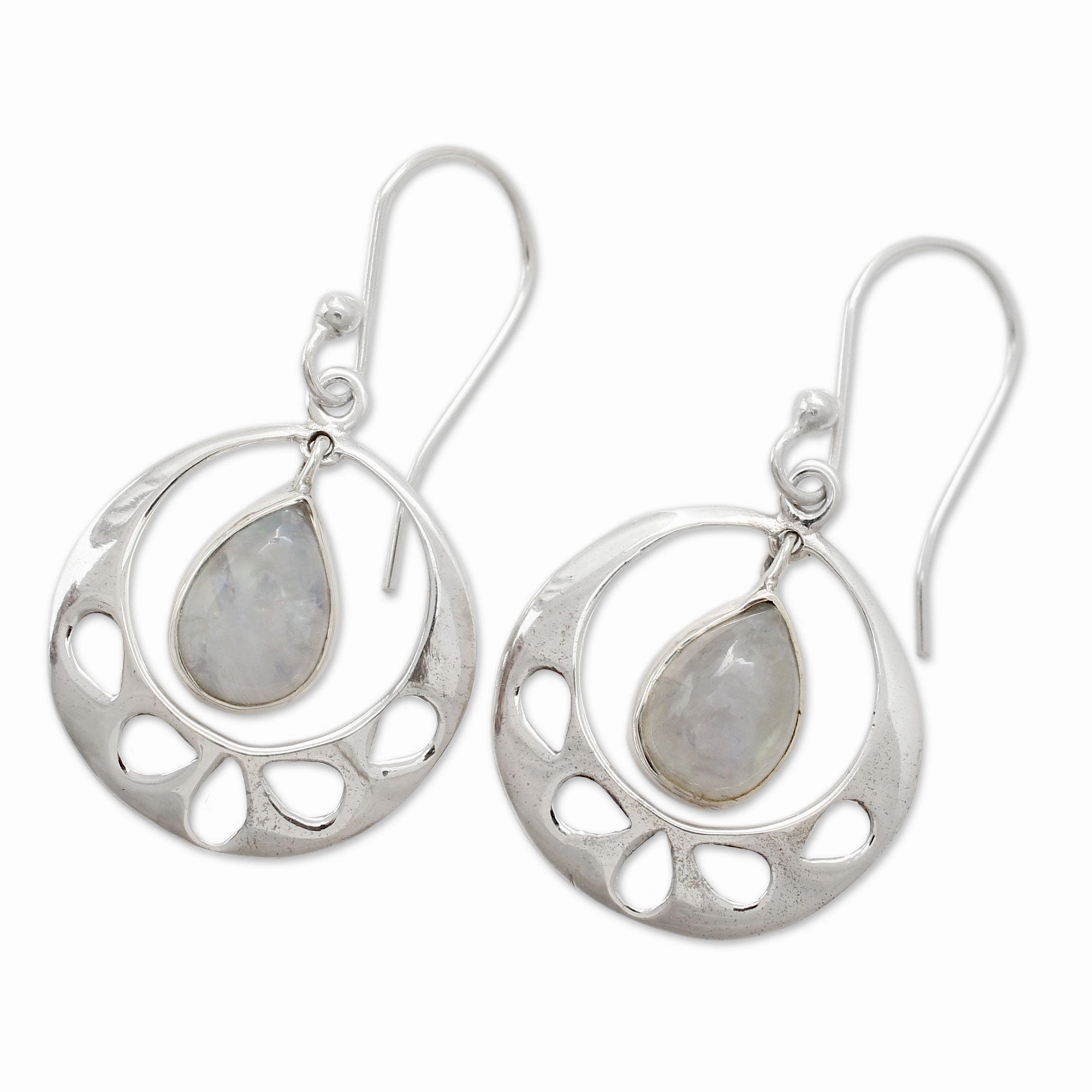 Simply Ravishing Moonstone Dangle Earrings
