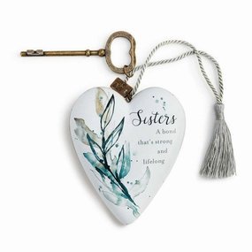Sisters - a Bond That's Strong Art Heart by Demdaco Decorative Mirror,Home Decor Mirror