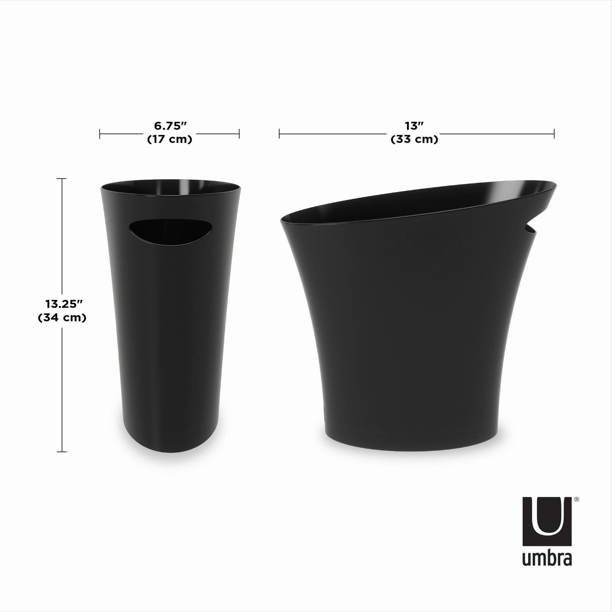 Skinny Trash Can 2-Gallon (7.5L) Capacity