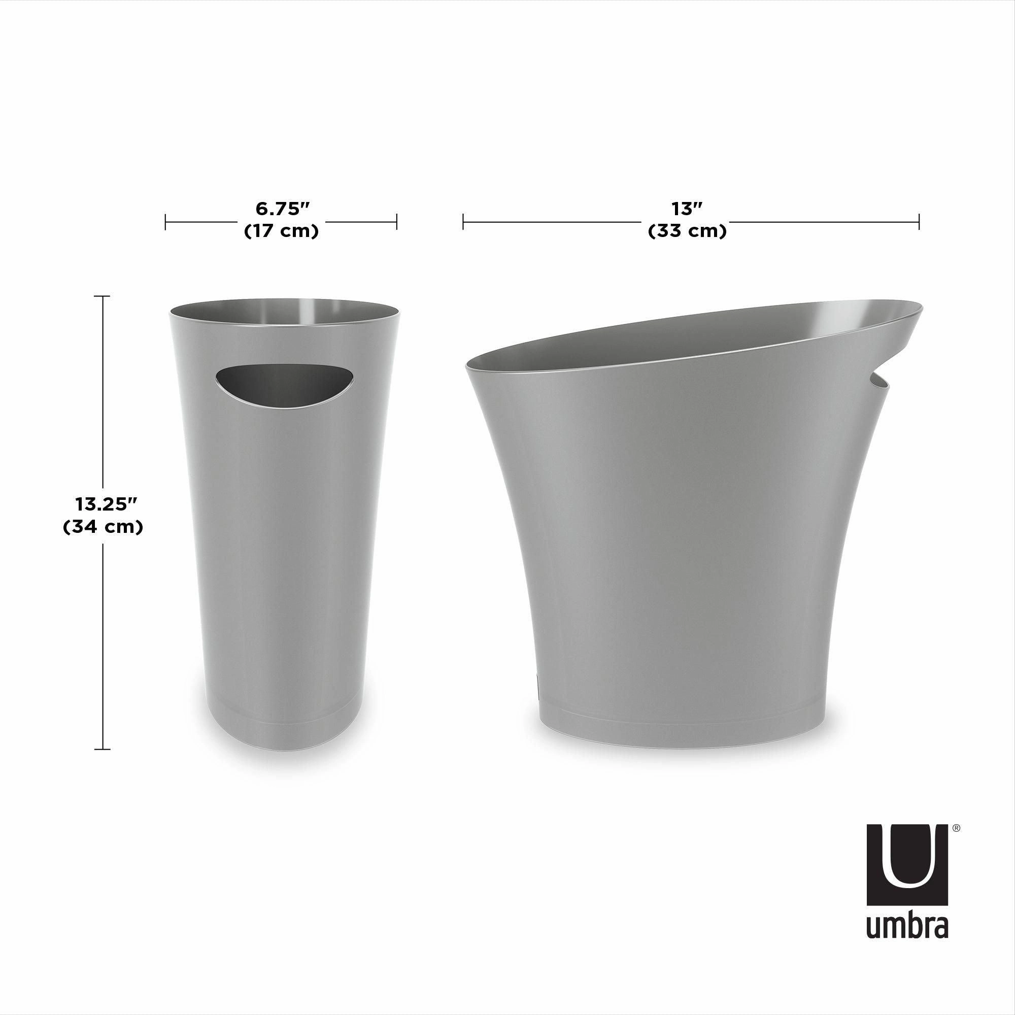 Skinny Trash Can 2-Gallon (7.5L) Capacity