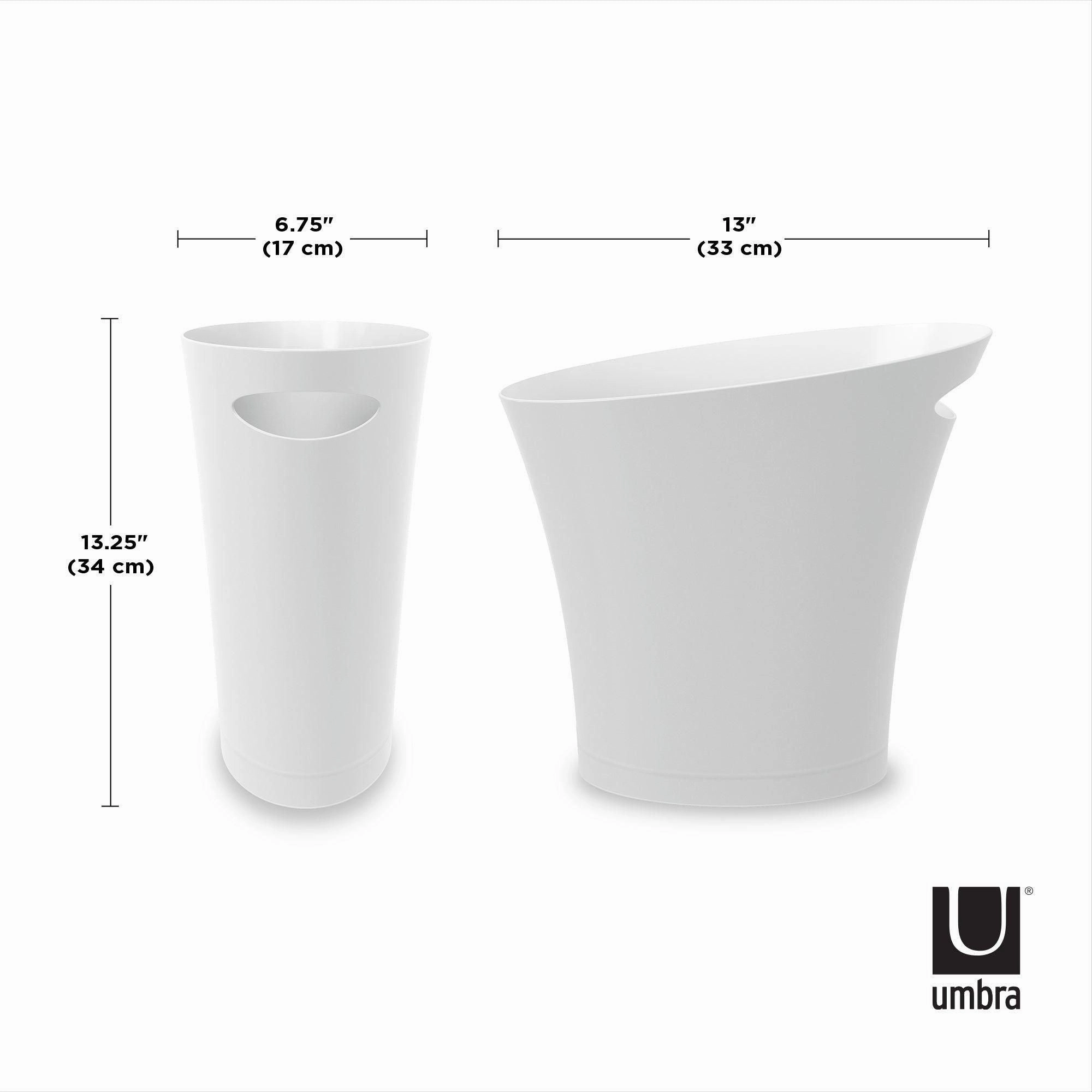 Skinny Trash Can 2-Gallon (7.5L) Capacity