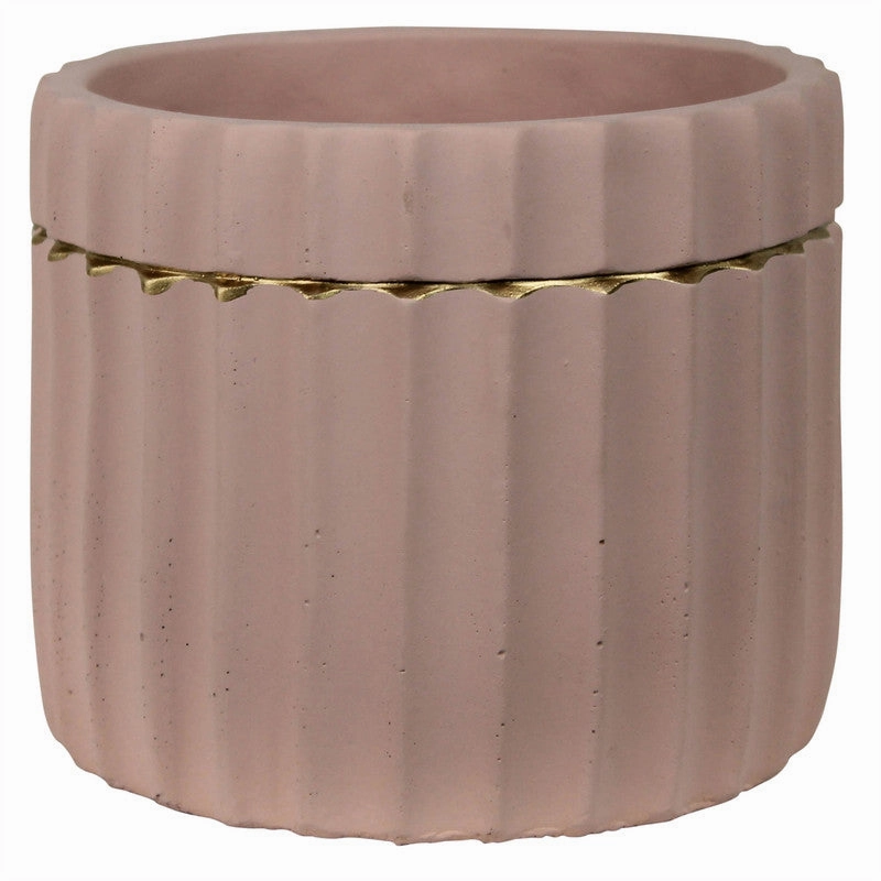 Skylar Cachepot, Cement, Clay & Gold Vase,Ceramic Vase
