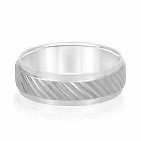 Slanting Lines Pattern Men's Band