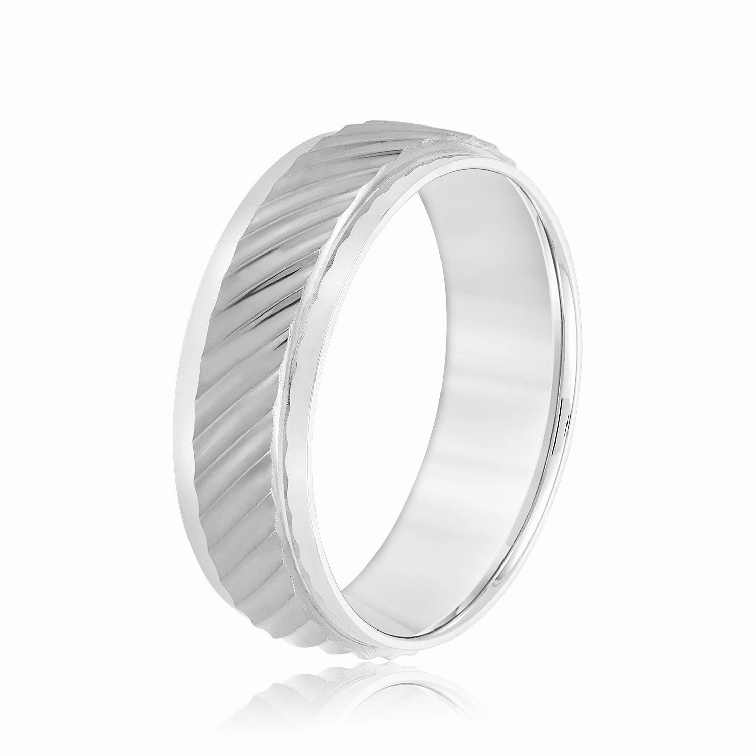 Slanting Lines Pattern Men's Band