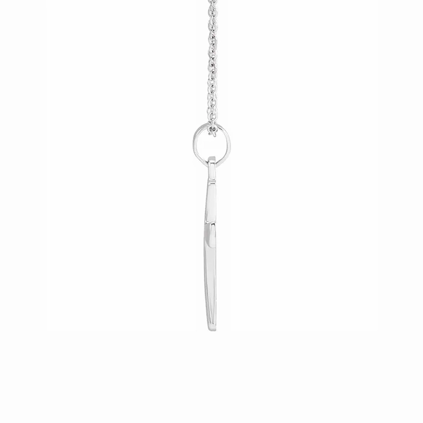 Small Cross Pendant in White Gold