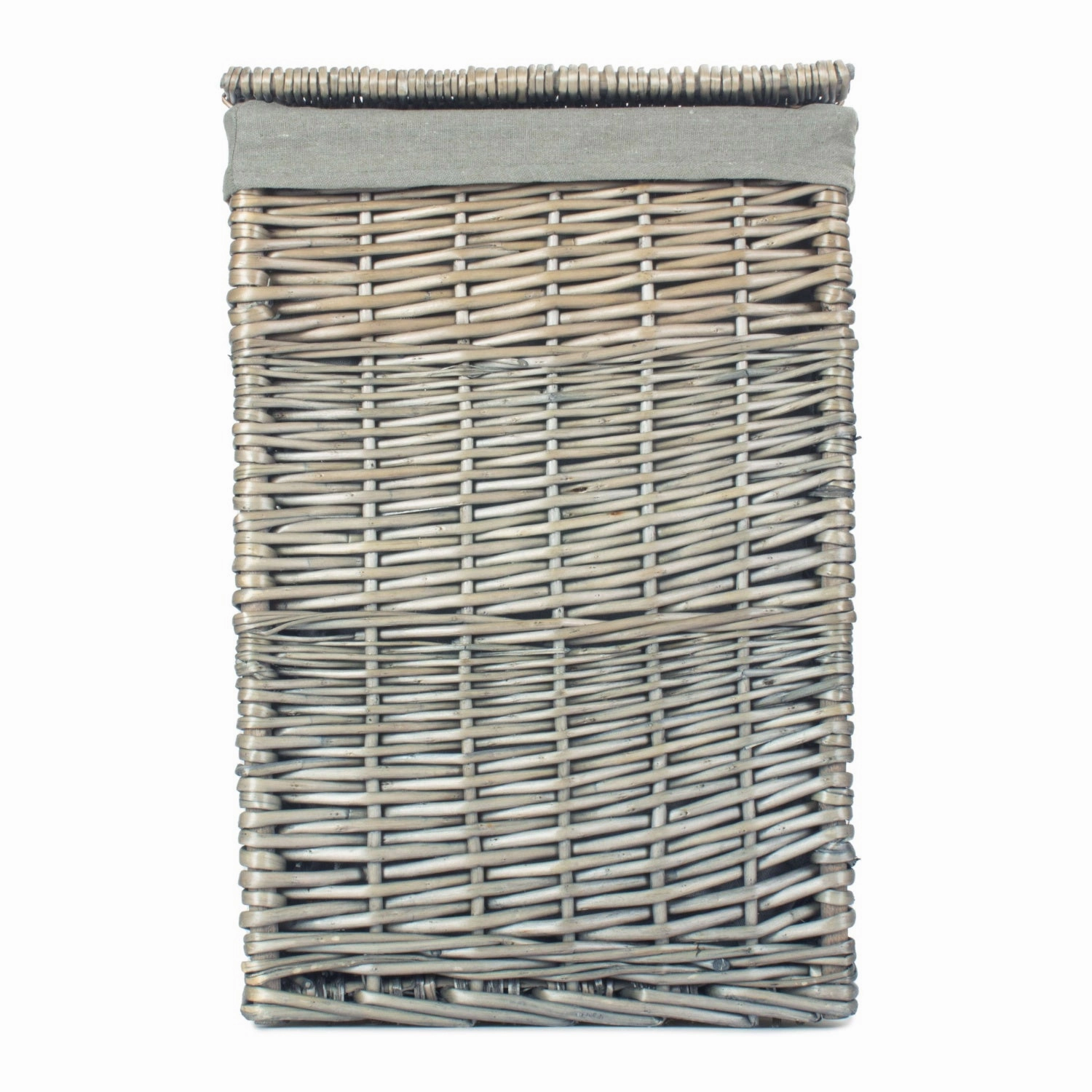 Small Square Laundry Basket with Grey Sage Lining