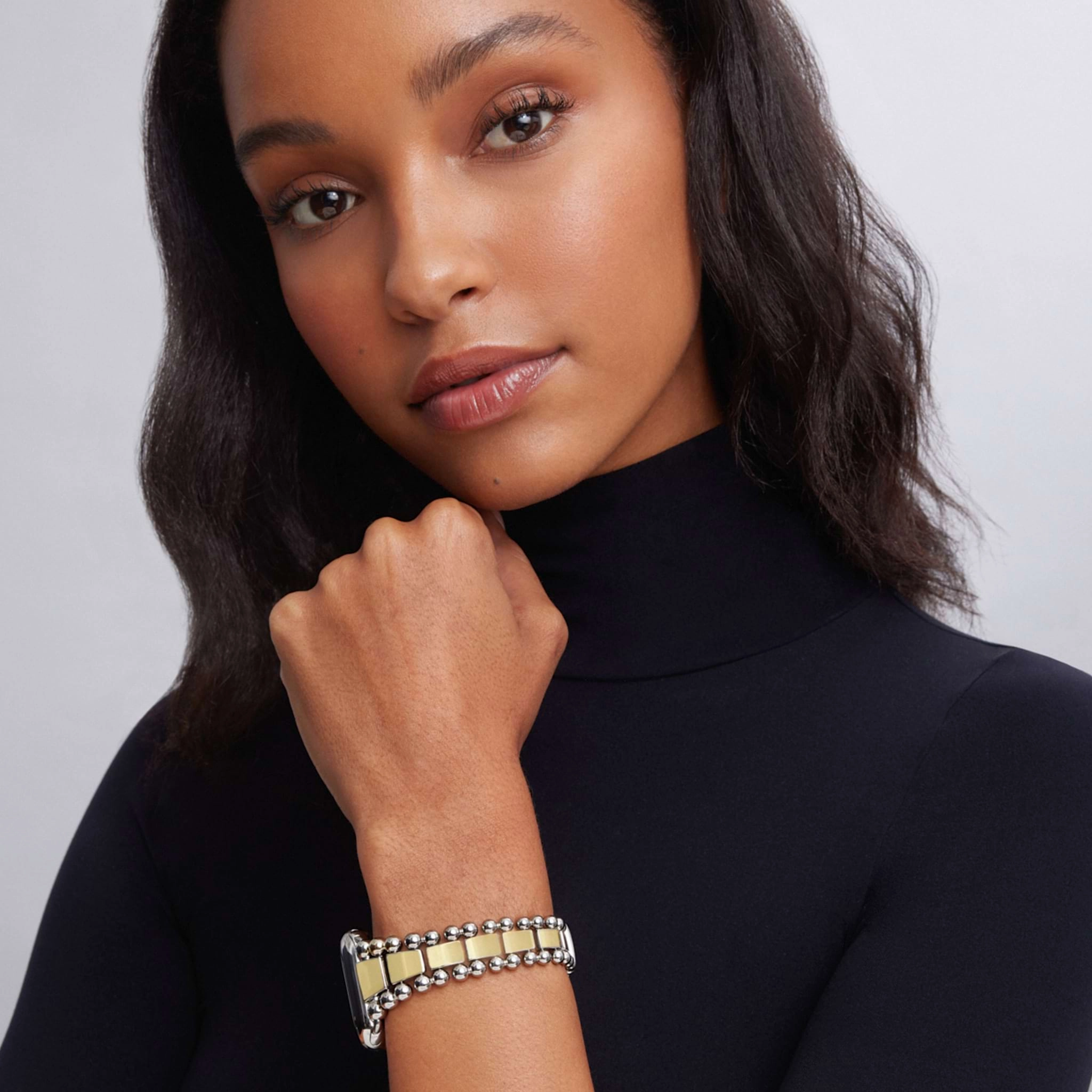 Smart Caviar 18K Gold and Stainless Steel Watch Bracelet-42-49mm