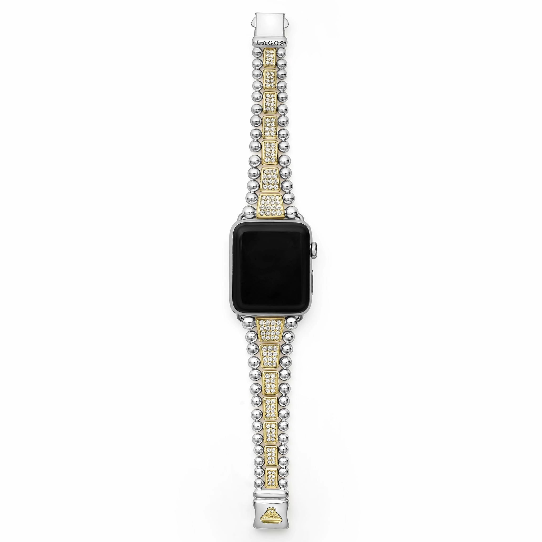 Smart Caviar 18K Gold and Sterling Silver Full Diamond Watch Bracelet-42-49mm