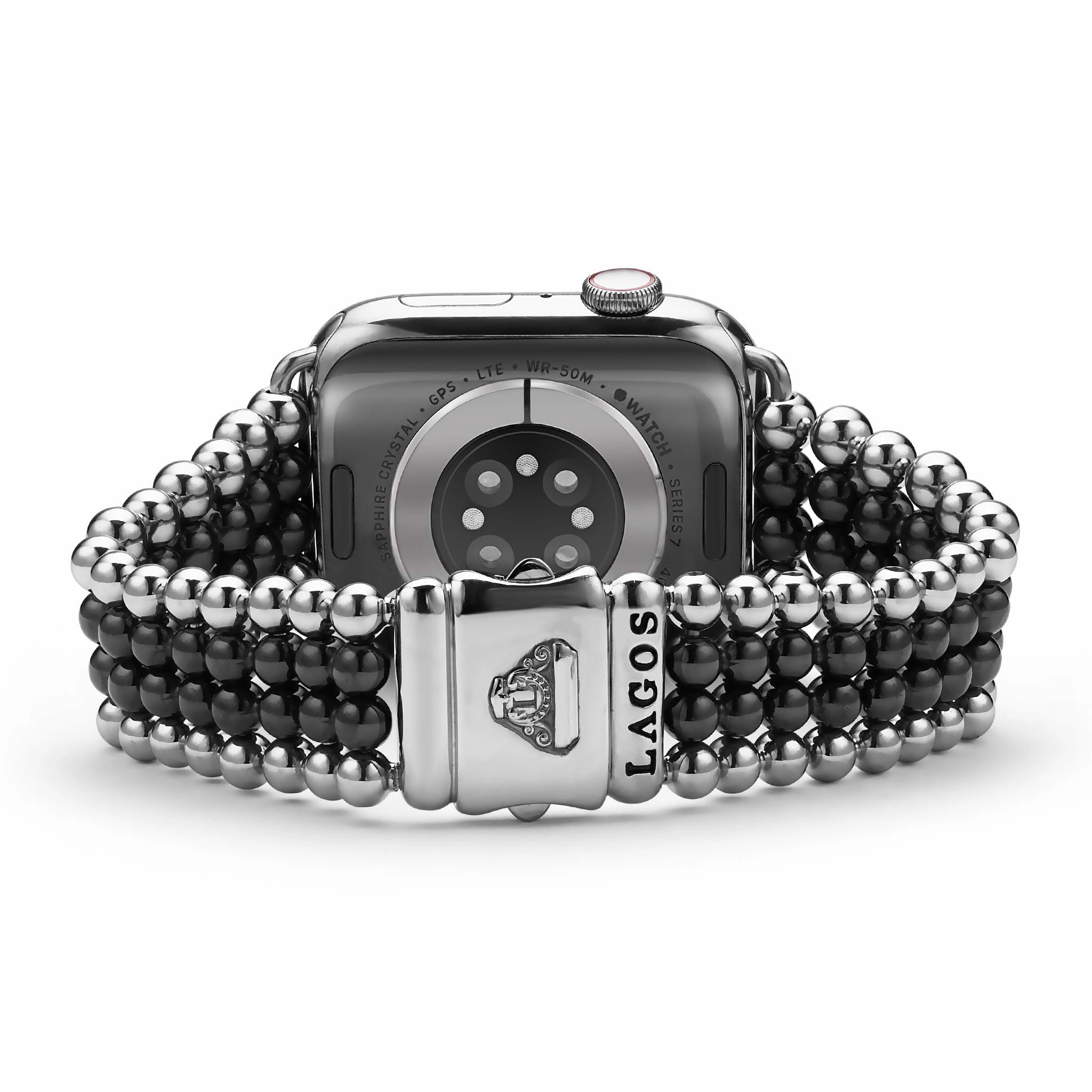 Smart Caviar Black Ceramic and Stainless Steel Infinite Watch Bracelet-42-49mm