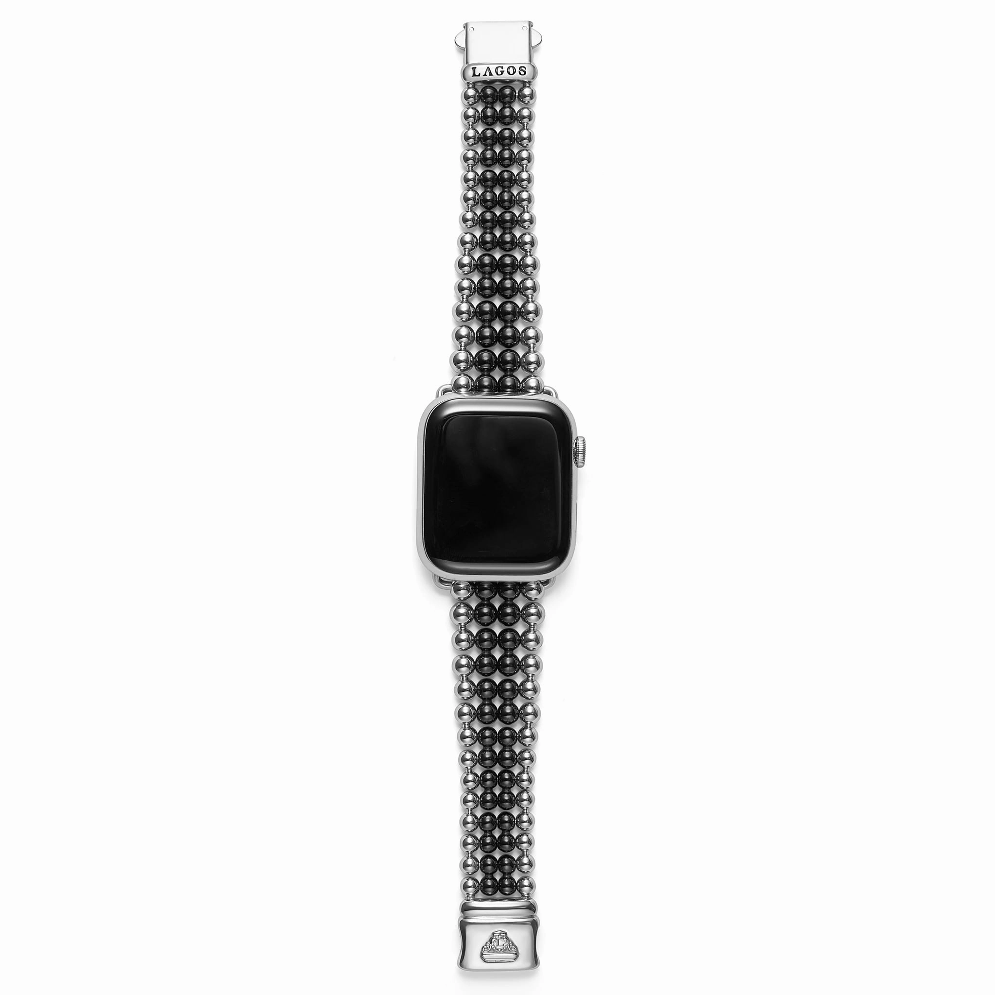 Smart Caviar Black Ceramic and Stainless Steel Infinite Watch Bracelet-42-49mm