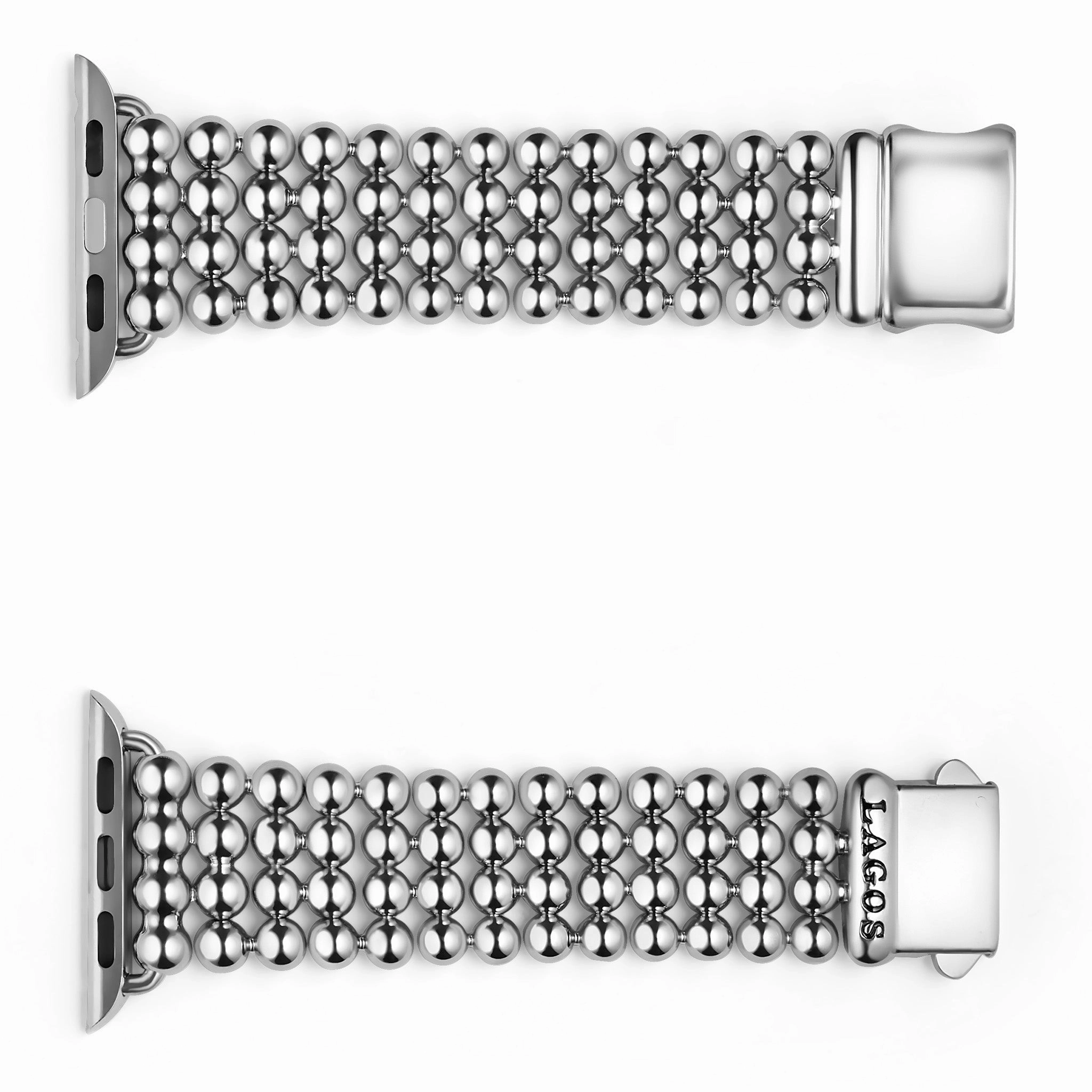 Smart Caviar Stainless Steel Infinite Caviar Beaded Watch Bracelet - 38-45mm