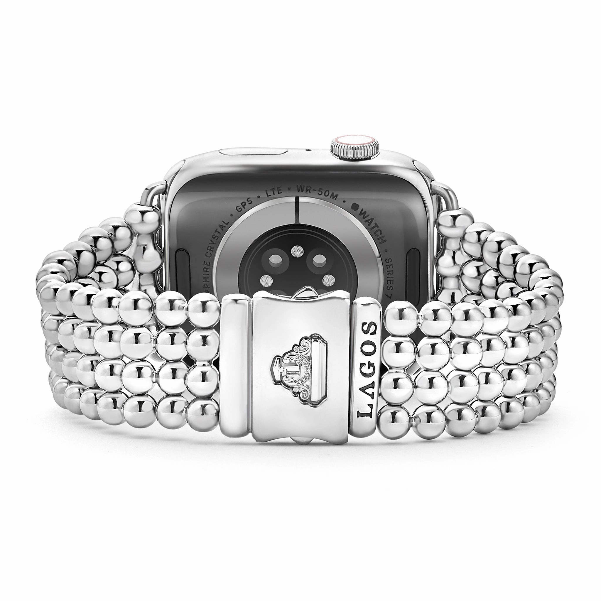 Smart Caviar Stainless Steel Infinite Caviar Beaded Watch Bracelet - 42mm-49mm
