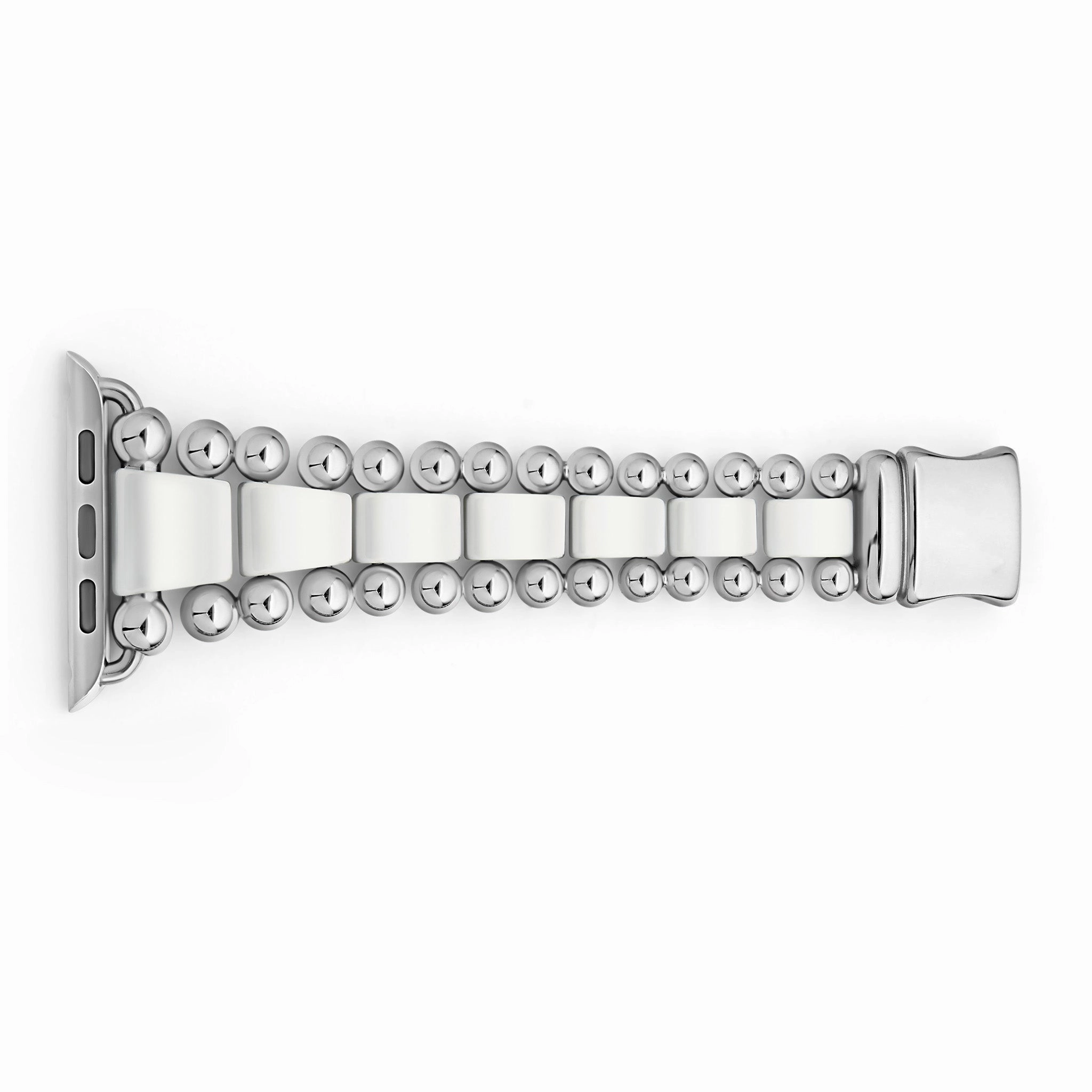 Smart Caviar White Ceramic and Stainless Steel Watch Bracelet-42-49mm