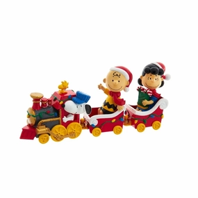 Snoopy and the Peanuts Gang Musical Train Tabletop Decorative Mirror,Home Decor Mirror