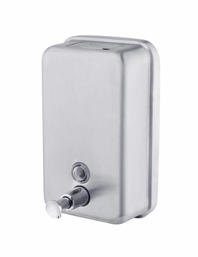 Soap Dispenser Satin Finish S'Steel Refillable Lockable 1L Shower Curtain,Bath Curtain