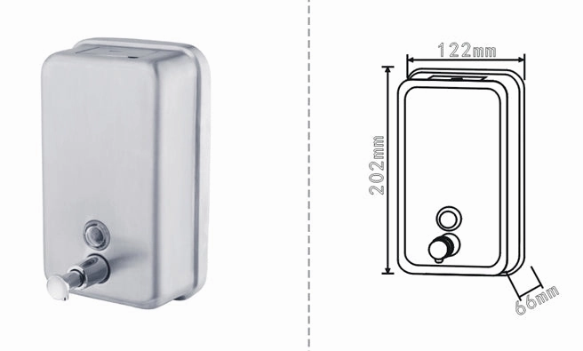 Soap Dispenser Satin Finish S'Steel Refillable Lockable 1L