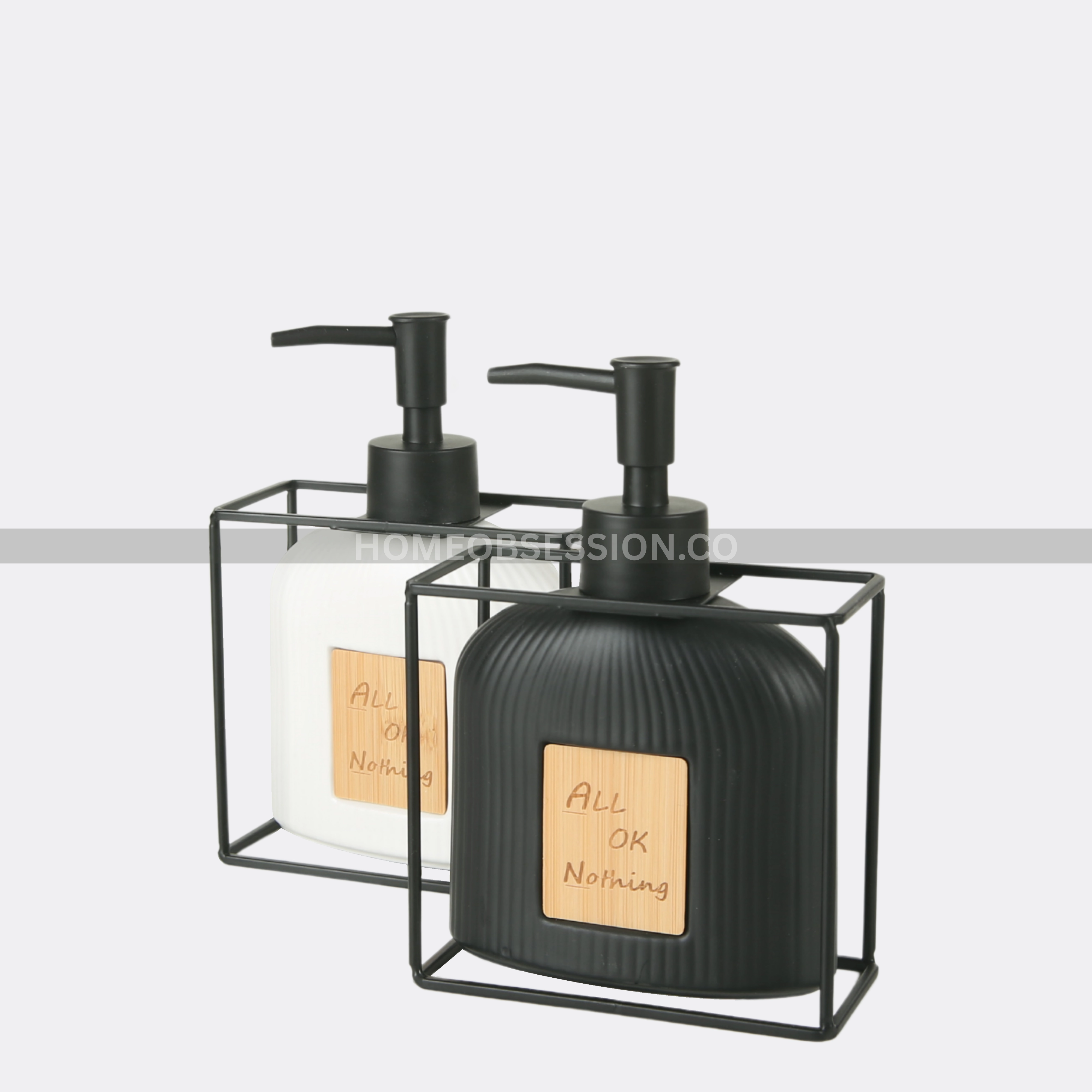 Soap Dispenser With Metal Cage