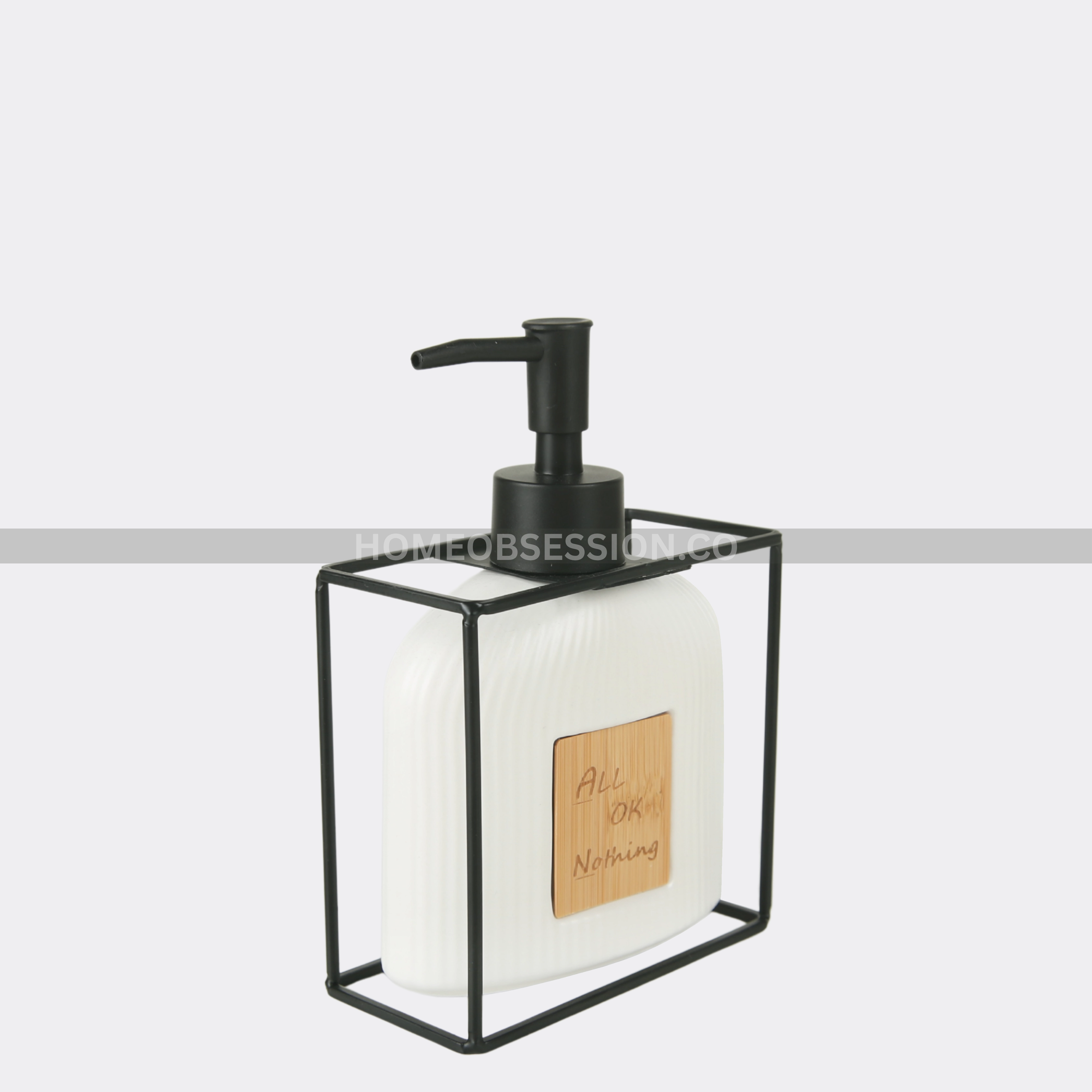 Soap Dispenser With Metal Cage