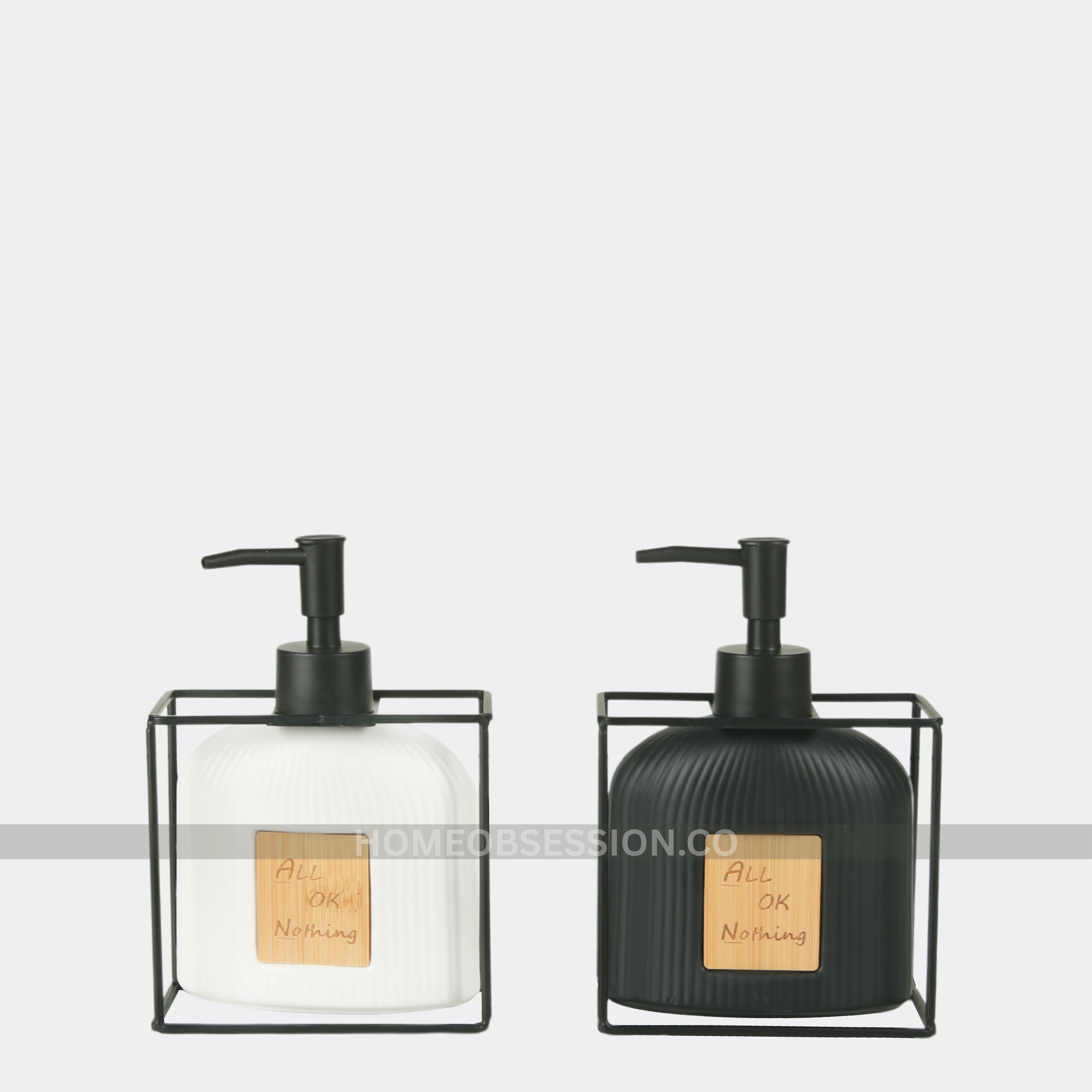 Soap Dispenser With Metal Cage