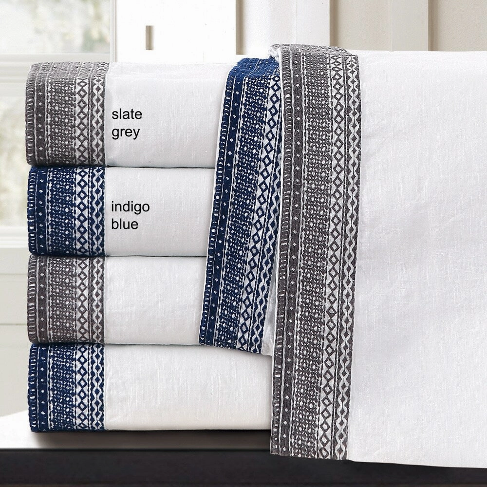Sofia Embroidered Belgian Linen Euro Shams (Set of 2)