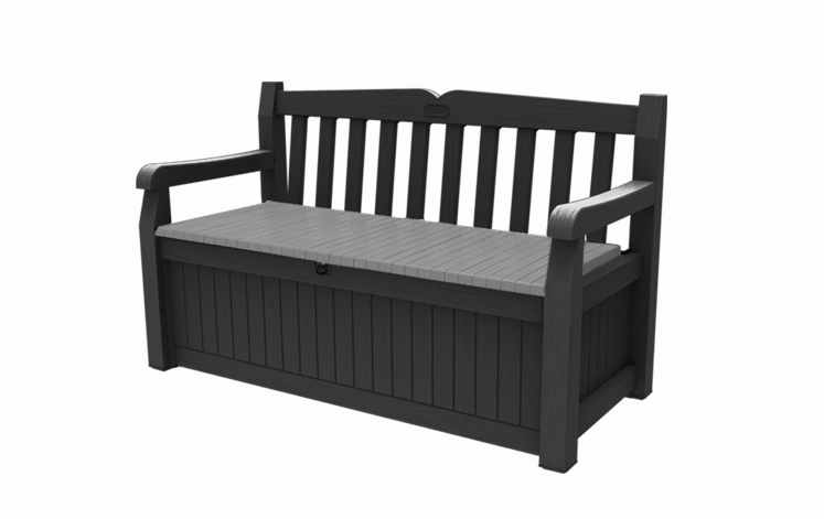 Solana 70 Gallon Outdoor Storage Bench - Grey