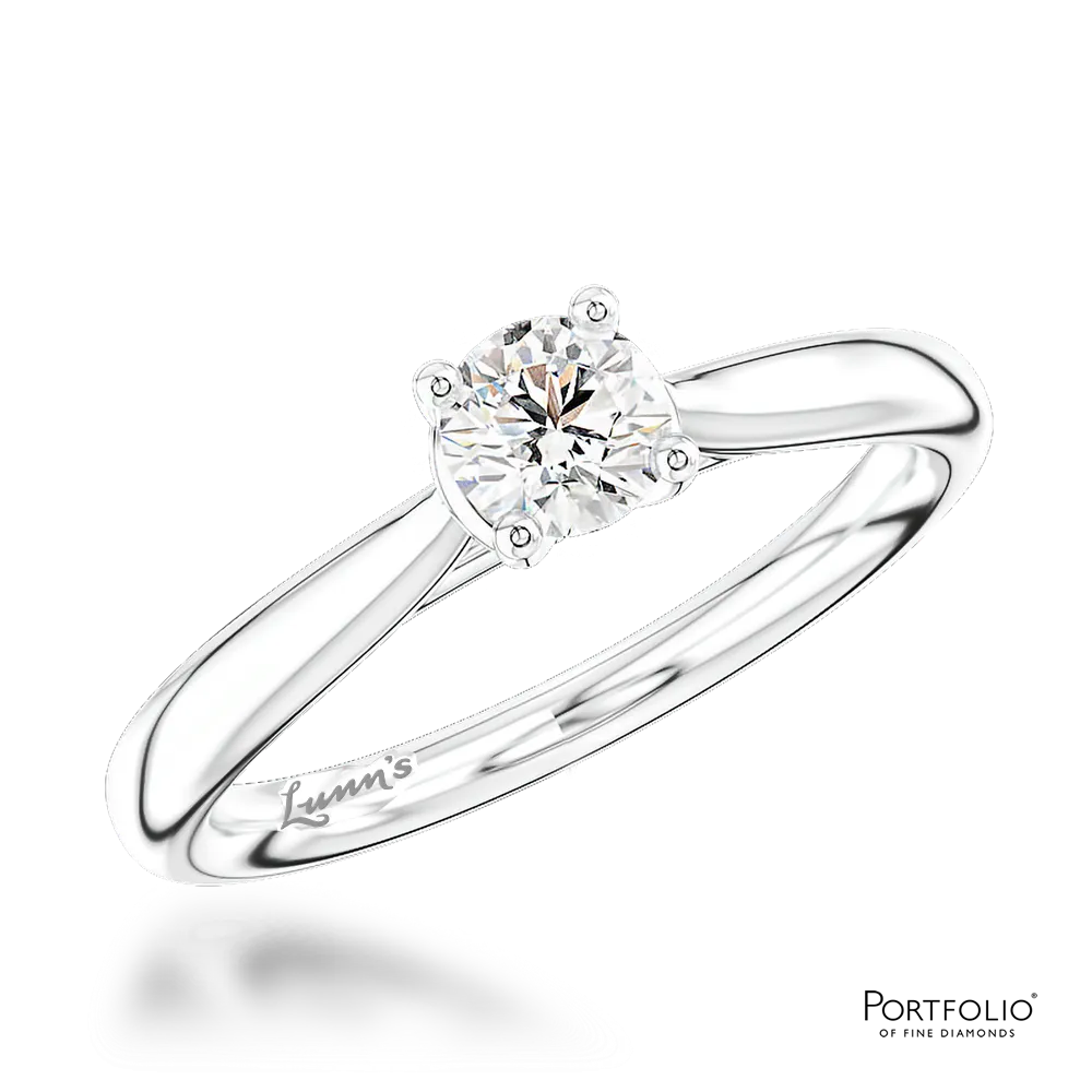 Solitaire 0.20ct F VS Diamond Platinum Ring