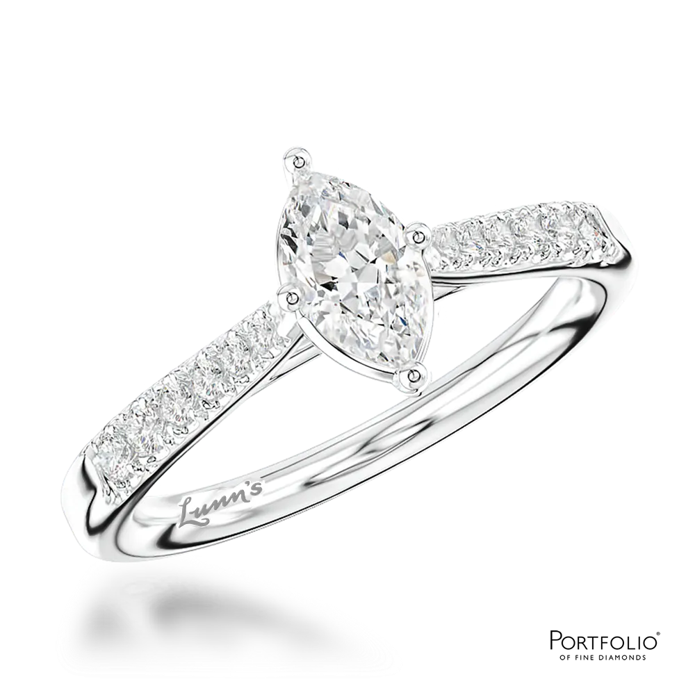 Solitaire 0.30ct F VS1 Diamond Platinum Ring