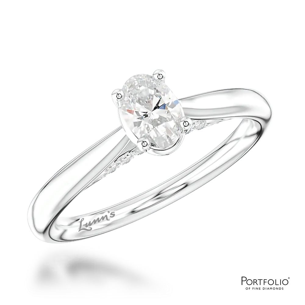 Solitaire 0.30ct F VS1 Diamond Platinum Ring