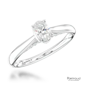 Solitaire 0.30ct F VS1 Diamond Platinum Ring