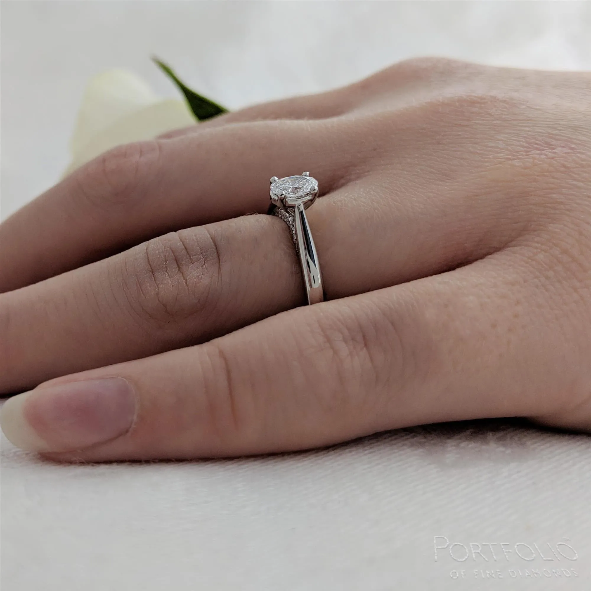 Solitaire 0.30ct F VS1 Diamond Platinum Ring