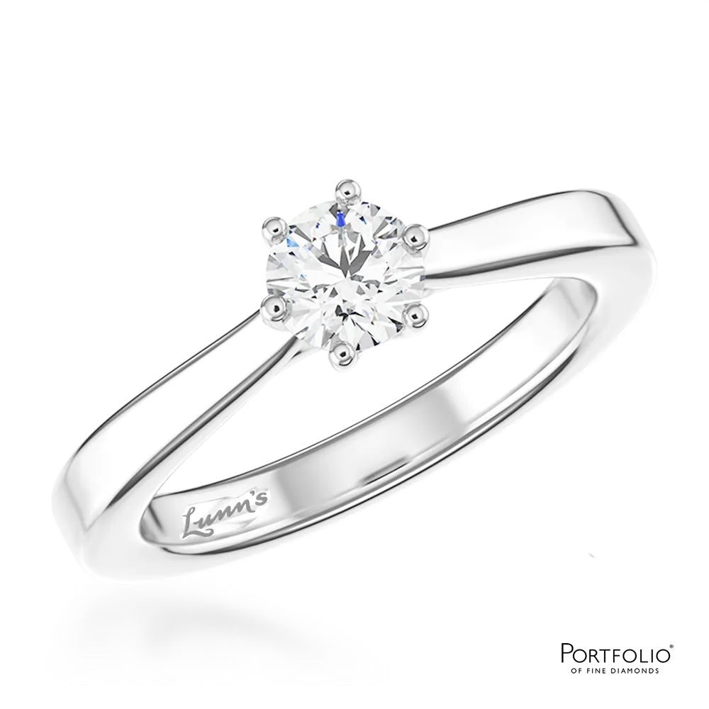 Solitaire 0.30ct F VS2 Diamond Platinum Ring
