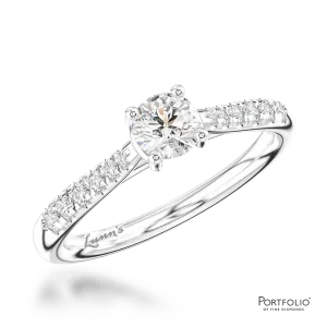 Solitaire 0.30ct F VS2 Diamond Platinum Ring