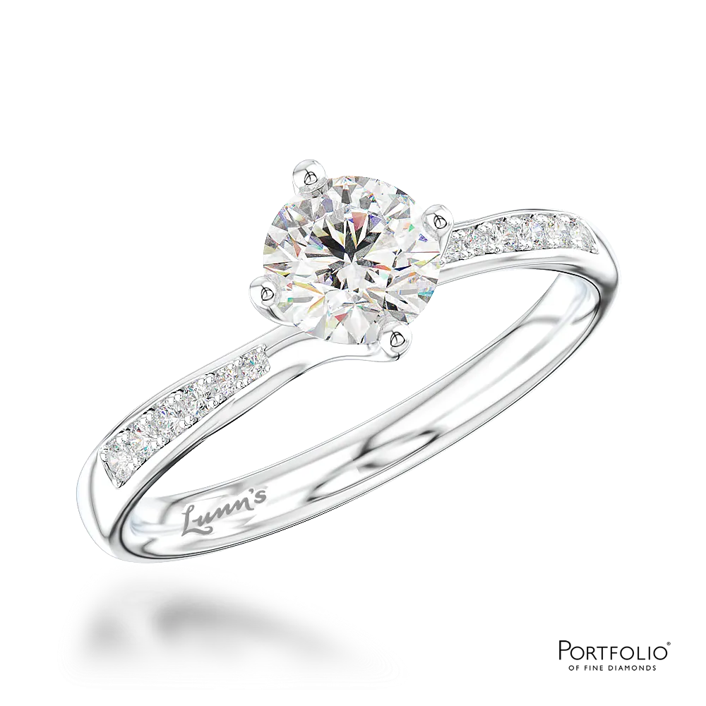 Solitaire 0.31ct E VS2 Diamond Platinum Ring