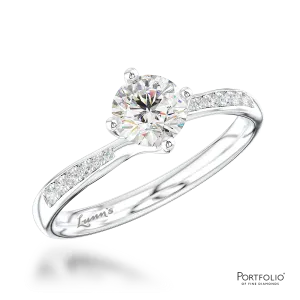 Solitaire 0.31ct E VS2 Diamond Platinum Ring