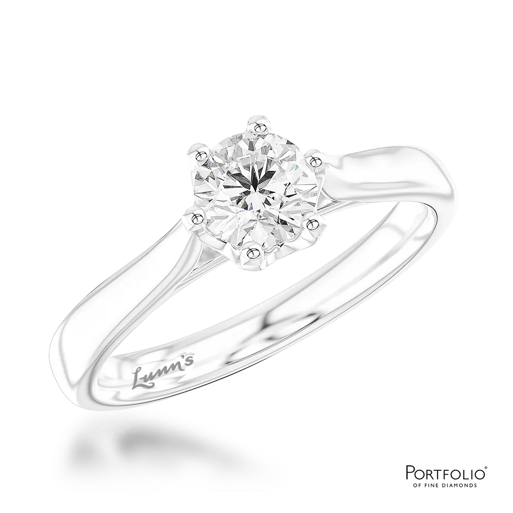 Solitaire 0.40ct D SI1 Diamond Platinum Ring