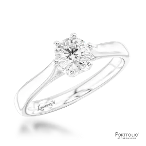 Solitaire 0.40ct D SI1 Diamond Platinum Ring