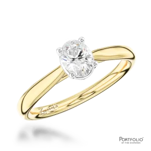 Solitaire 0.40ct D VS2 Diamond Yellow Gold/Platinum Ring