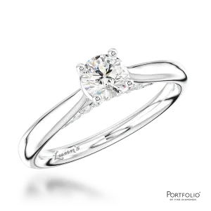 Solitaire 0.40ct E VS2 Diamond Platinum Ring