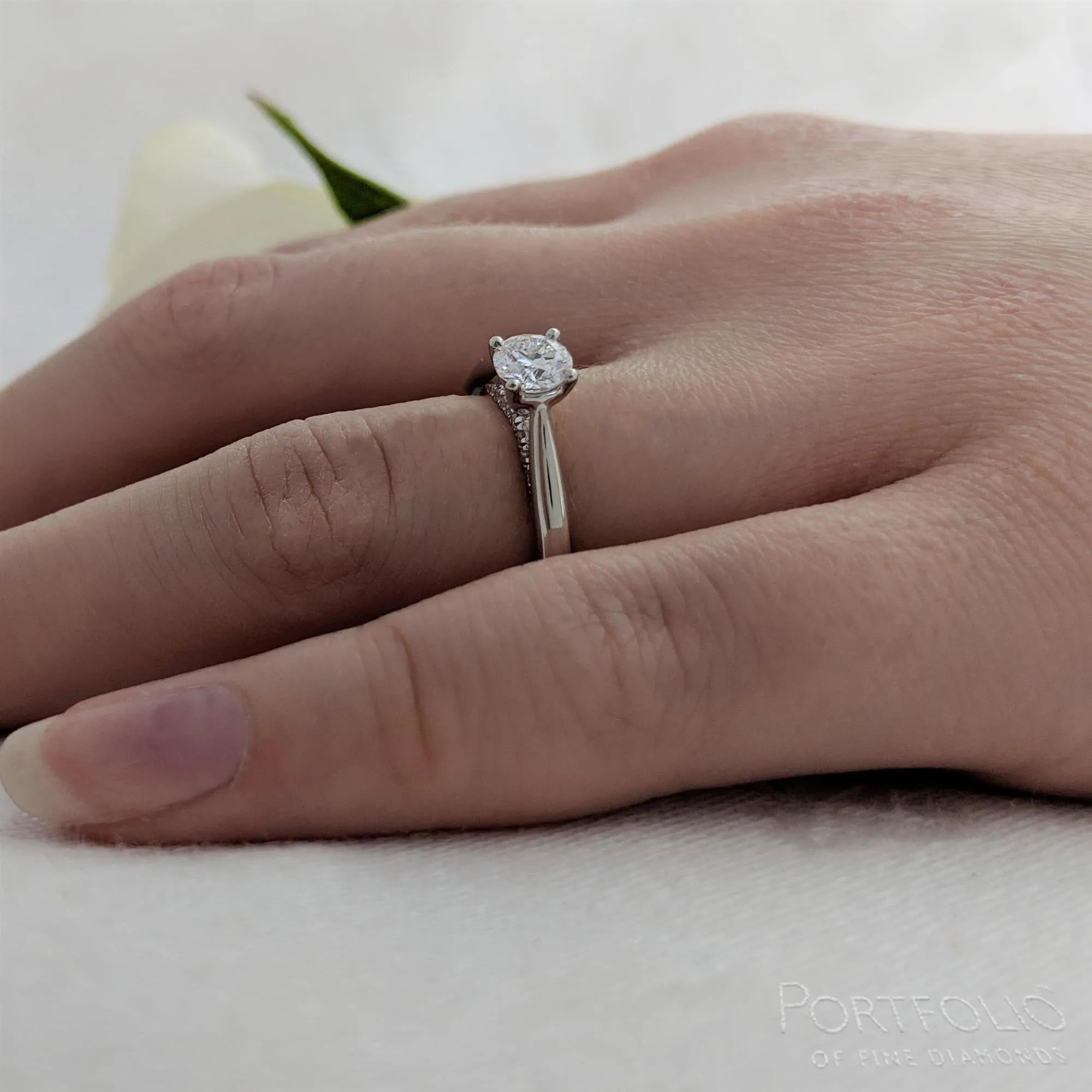 Solitaire 0.40ct E VS2 Diamond Platinum Ring