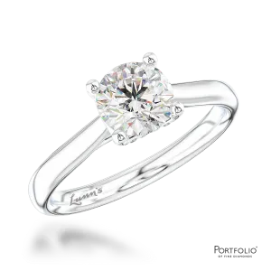 Solitaire 0.40ct E VS2 Diamond Platinum Ring