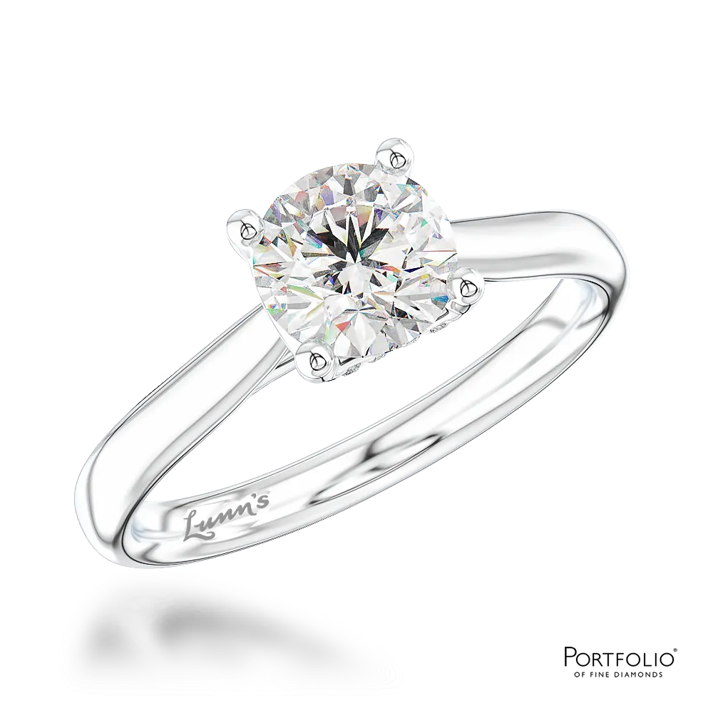 Solitaire 0.40ct E VS2 Diamond Platinum Ring