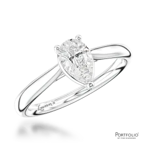 Solitaire 0.40ct F VS2 Diamond Platinum Ring