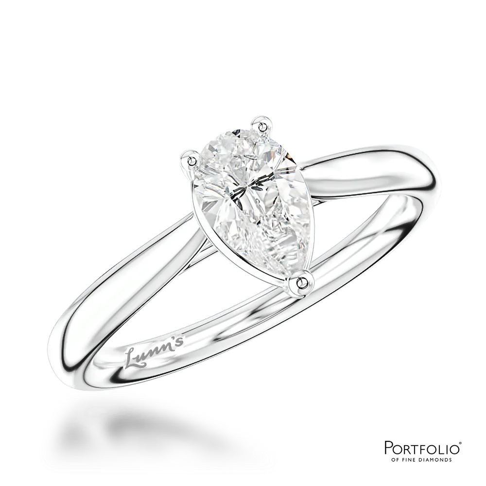 Solitaire 0.40ct F VS2 Diamond Platinum Ring