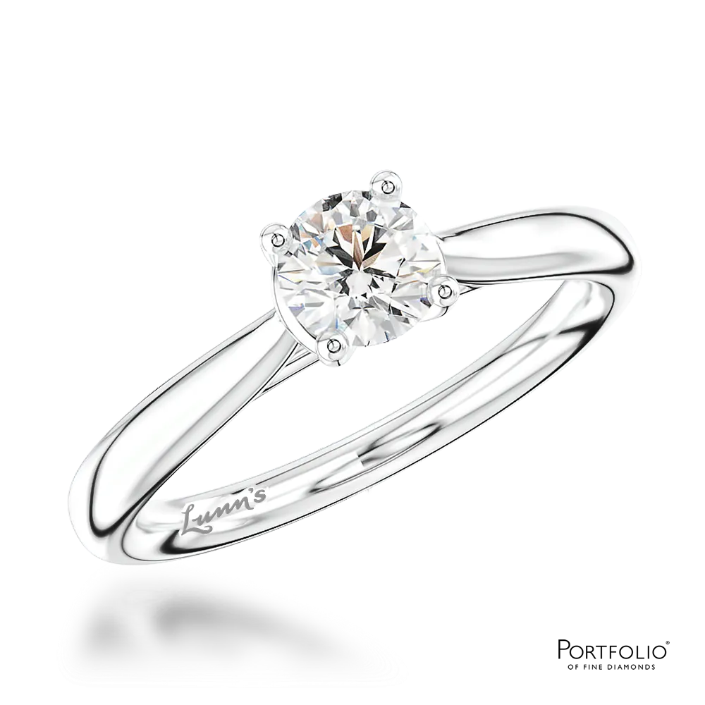 Solitaire 0.40ct G VS2 Diamond Platinum Ring