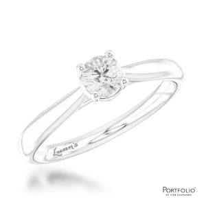 Solitaire 0.41ct H VS2 Diamond Platinum Ring
