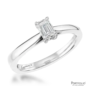 Solitaire 0.42ct D SI1 Diamond Platinum Ring