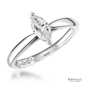 Solitaire 0.42ct E VSI Diamond Platinum Ring